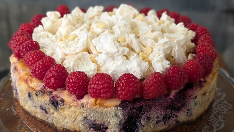 Kevin Aherne's New York style bake cheesecake with raspberry & white chocolate: Today
