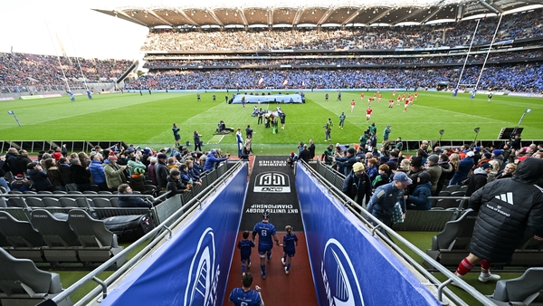 Leinster and Munster met at Croke Park in the URC last October