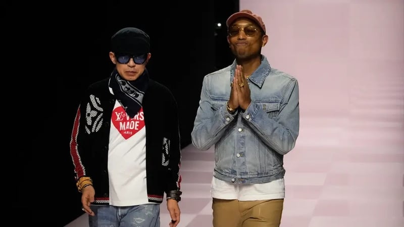 Pharrell Williams and Nigo showcased stylish streetwear at Paris Fashion Week (Michel Euler/AP)