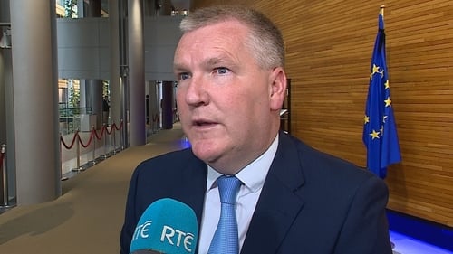 Michael McGrath said the EU will do everything it can to avoid a trade war (File image)
