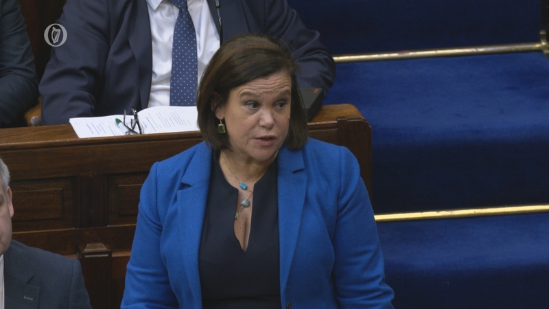 Mary Lou McDonald was speaking at the Dáil today (file photo)
