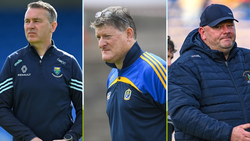 Oisín McConville will be pitting his wits against Shane Curran (c) and Philly Ryan - two of the new managers who'll be operating in the fourth tier this term