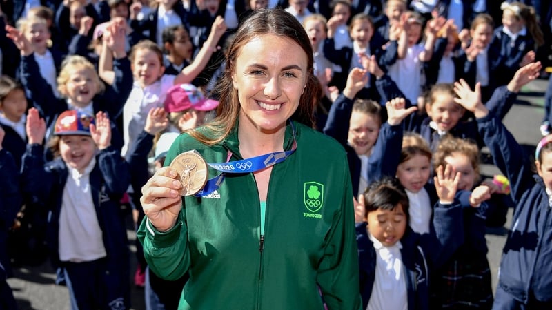Aifric Keogh with her Olympic bronze medal