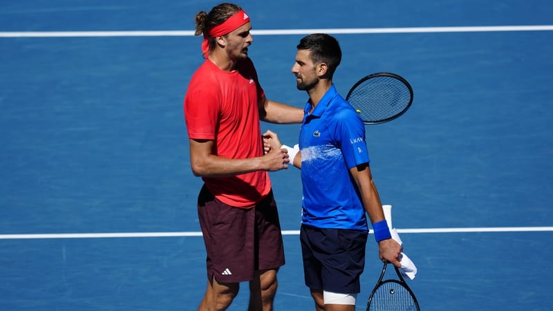 Alexander Zverev and Novak Djokovic exchange messages of congratulations and commiserations after their truncated semi-final