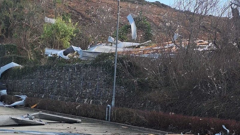 Storm damage in Clifden, Co Galway last month