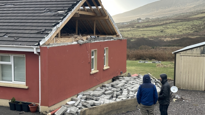 Jaro and Ingrid Fagan were asleep in their house near Ceann Trá when a gable above their bedroom was blown outwards