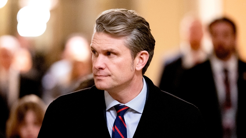 Pete Hegseth departs the US Capitol following his confirmation vote