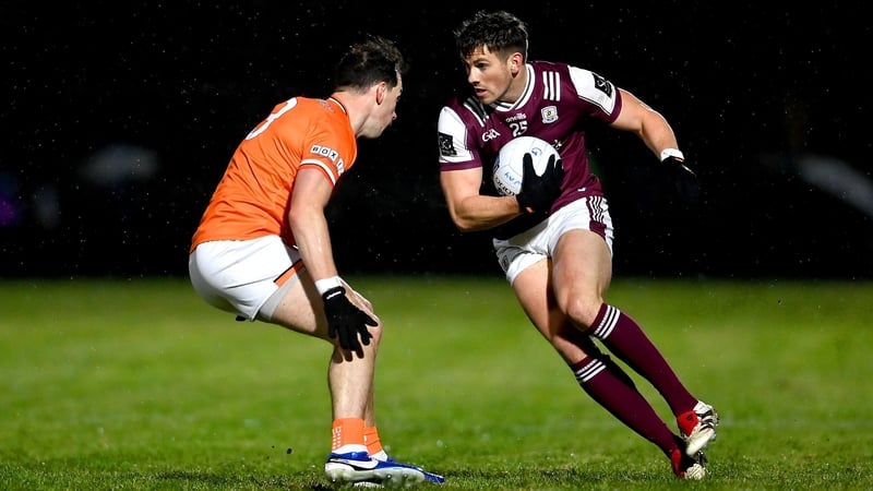 Galway's Shane Walsh takes on Barry McCambridge of Armagh