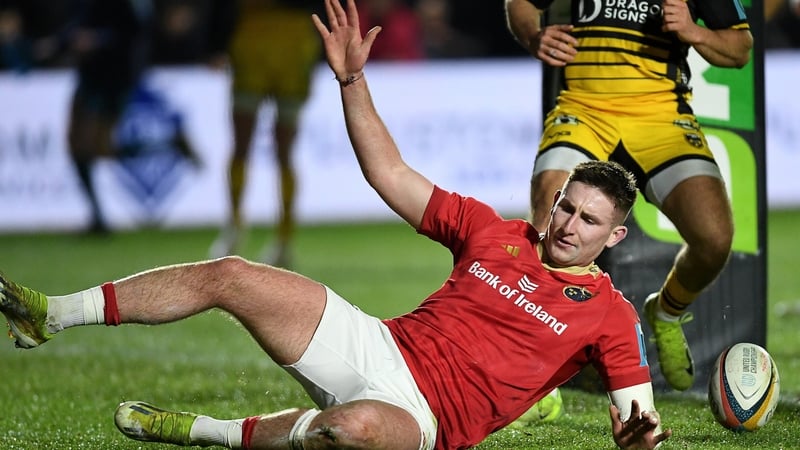Ben O'Connor scored a try on his first Munster start