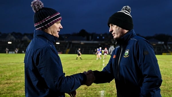 Galway manager Micheál Donoghue (L) and Tipperary manager Liam Cahill