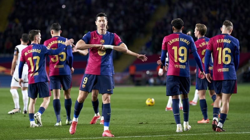 Robert Lewandowski was among the goals for Barcelona