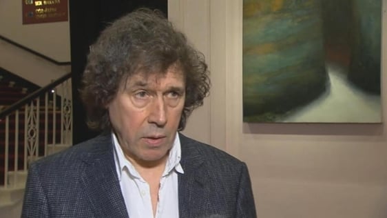 Stephen Rae receives Special Tribute Award at The Irish Times Theatre Awards, 2015