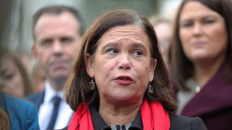 Mary Lou McDonald said her frontbench has a gender and regional balance - unlike the coalition