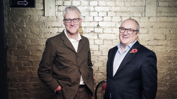 Photo issued by Goalhanger of historians Tom Holland (left) and Dominic Sandbrook, whose podcast, The Rest Is History, is to be adapted for television. Photo credit: Chris Floyd/Goalhanger/PA Wire