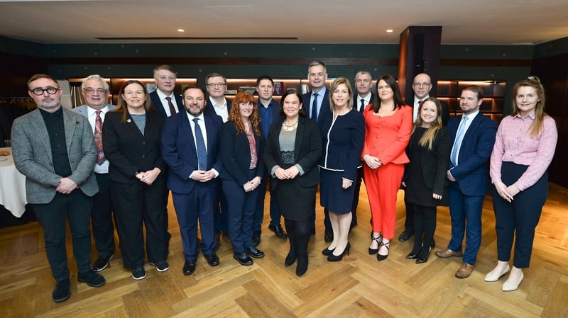 Mary Lou McDonald with her party colleagues at the official announcement of the new Sinn Féin front bench (RollingNews)