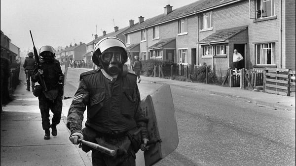 British Army soldiers on patrol in the Bogside in Derry in August 1971. Photo: DARDE/AFP via Getty Images