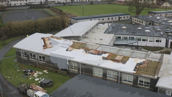 There was significant damage to the roof of Mercy College in Sligo (Image: Ciarán Carty)