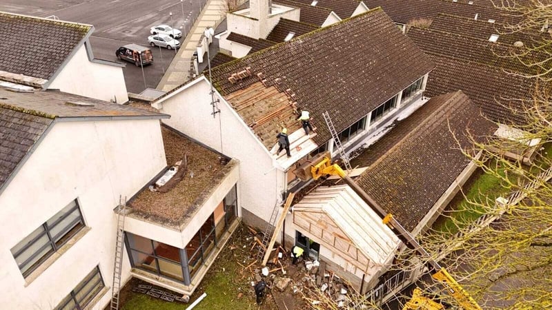 Virginia College in Co Cavan suffered extensive damage to its roof during Storm Éowyn when a tree fell on it