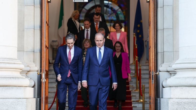 Micheál Martin and Simon Harris were at Government Buildings today to appoint the new ministers of state