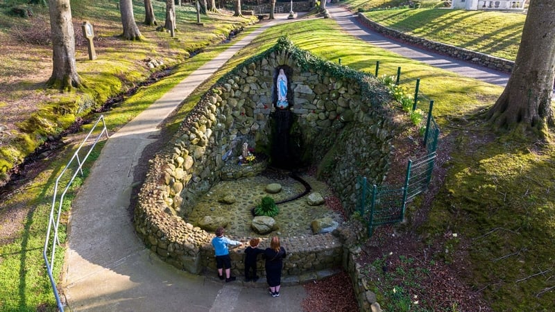 The candlelit procession will start at St Brigid's Shrine (pictured) and will finish at the Old Faughart Graveyard