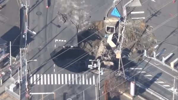 The cavity has expanded to 40 metres across, almost the length of an Olympic swimming pool, since opening up on Tuesday morning