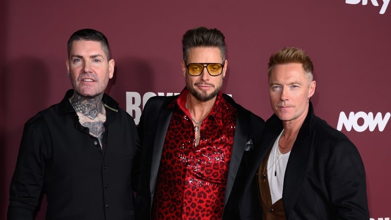 L-R: Shane Lynch, Keith Duffy and Ronan Keating