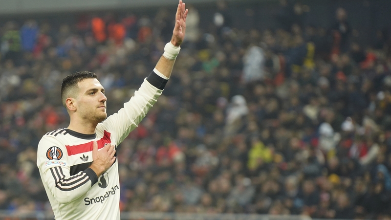 Diogo Dalot scored United's first goal against FCSB on Thursday