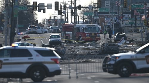 Investigators at the scene in Philadelphia