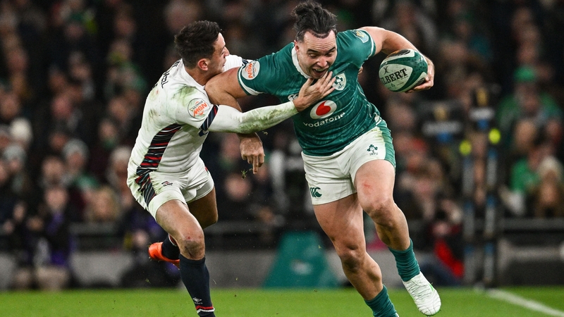 James Lowe in action for Ireland in the Six Nations.
