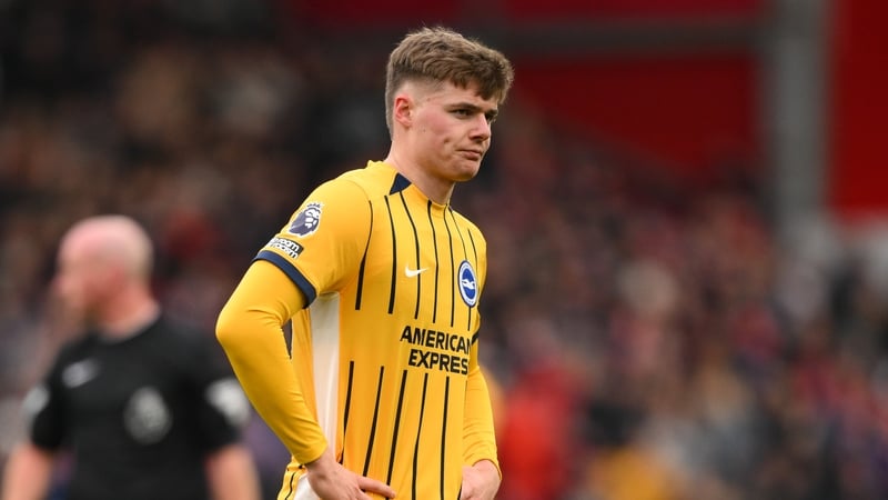 Evan Ferguson played his last game for Brighton this season on Saturday