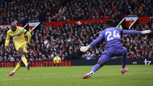 Jean-Philippe Mateta scores his and Crystal Palace's second goal