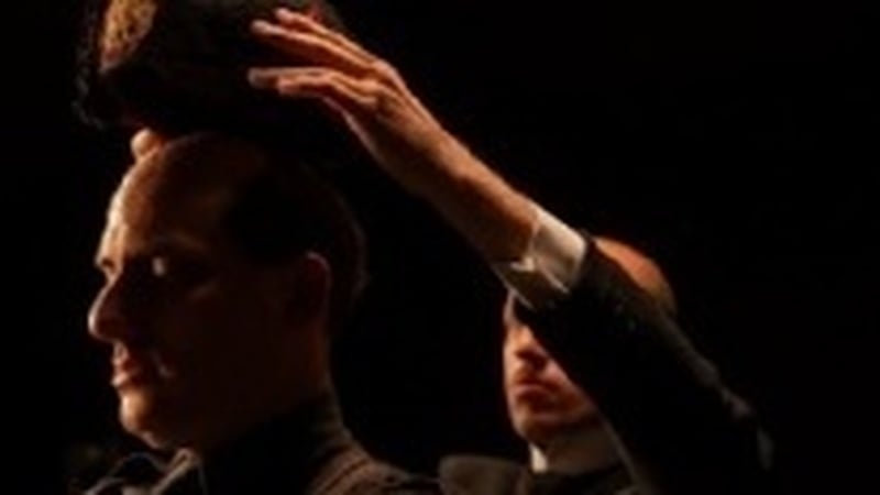 Luca Marinelli (L) stars in M: Son of the Century