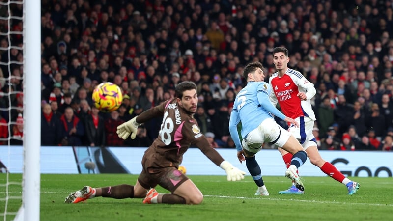 Kai Havertz steered home Arsenal's fourth against Manchester City