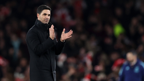 Mikel Arteta's side are six points behind Liverpool, but the league leaders have a game in hand