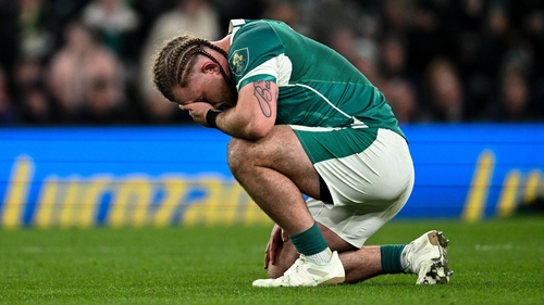 Finlay Bealham suffered a leg injury against England