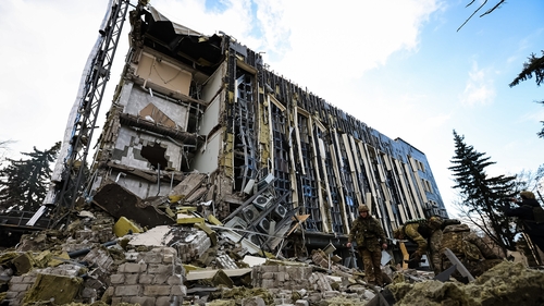 Damage in the centre of Izium (Pic: Kharkiv Regional Military Administration)