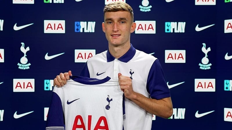 Mason Meila poses in Tottenham colours after his Premier League move. Picture credit: X/@Spurs_Academy
