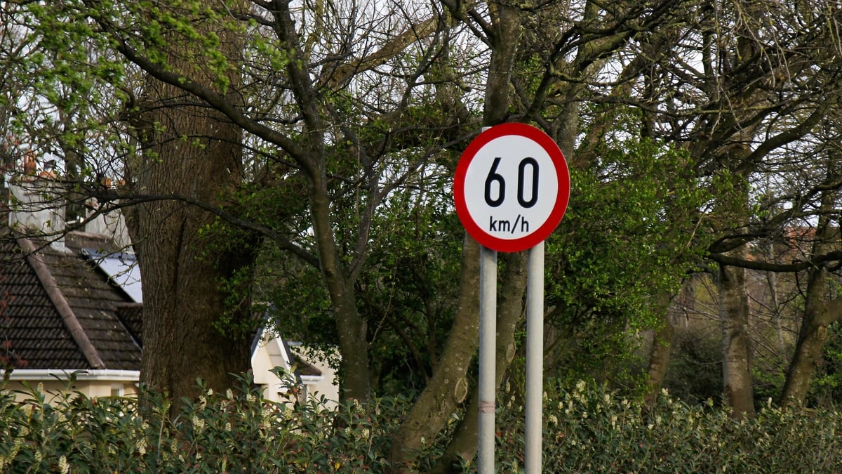 Rural roads reducing speed