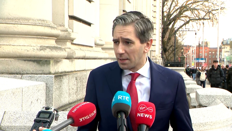 Tánaiste Simon Harris said his priority is to work to bring forward a ban on trade of goods with occupied territories