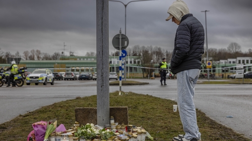 Floral tributes were laid at the scene
