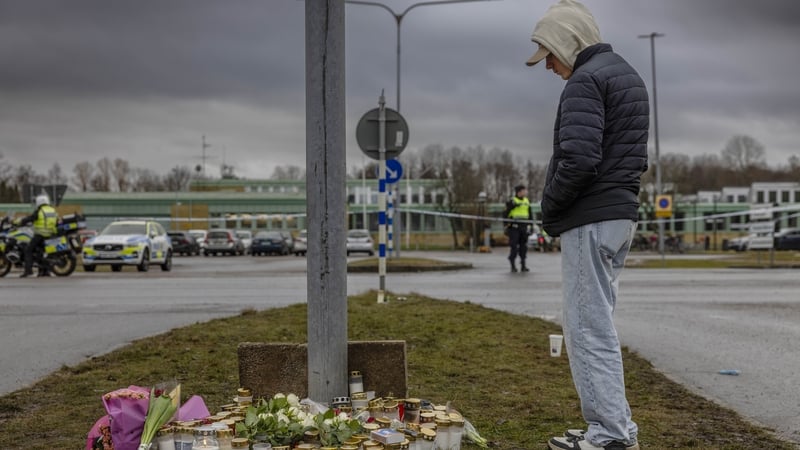 Floral tributes were laid at the scene