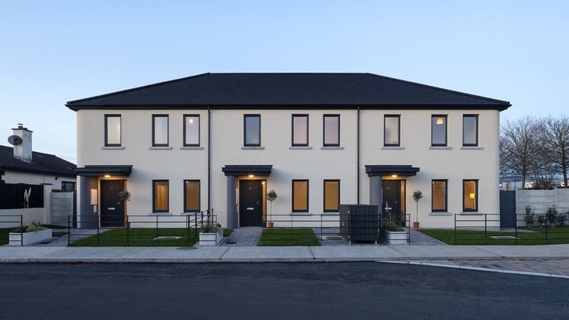 The two-storey, three-bedroom terraced houses were built using construction printing technology that automates the concrete laying process