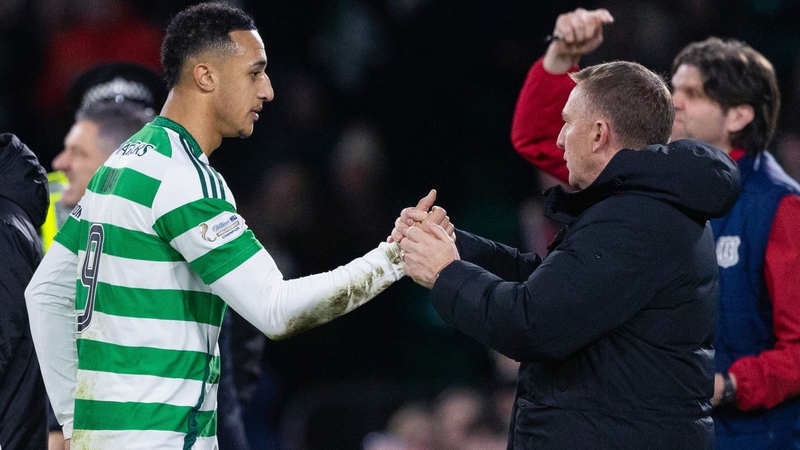 Brendan Rodgers (R) praised Adam Idah's latest goalscoring performance