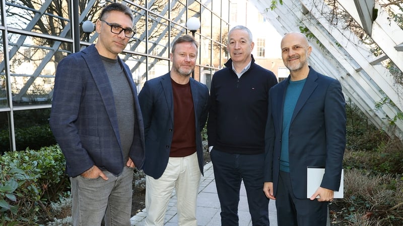 Francesco Consiglio (co-founder and CTO of ZeroRisk), Gary Nolan (co-founder and CEO), Niall McEvoy (Head of Venture at Elkstone) and Marco Borza (co-founder of ZeroRisk)