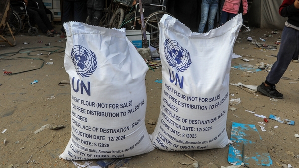 Aid parcels distributed by UNRWA in Khan Younis, Gaza earlier this week