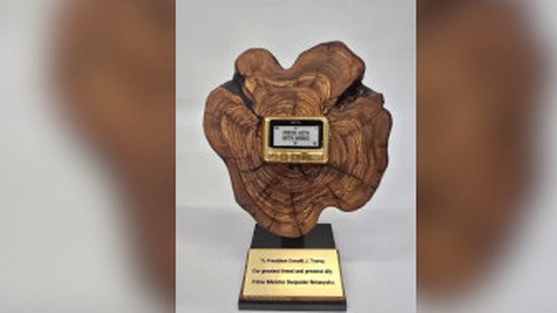 The gift was given to Donald Trump during the visit to the White House of the Israeli PM