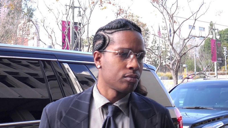 A$AP Rocky arriving at court in Los Angeles