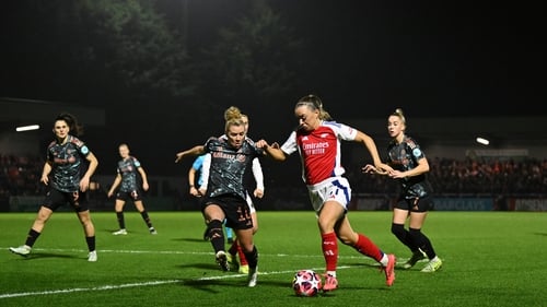 Katie McCabe in Champions League action for Arsenal against Bayern Munich