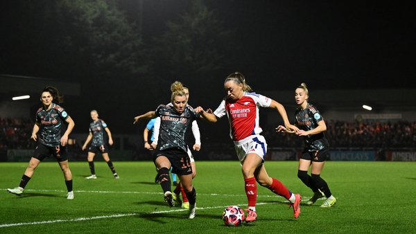 Katie McCabe in Champions League action for Arsenal against Bayern Munich