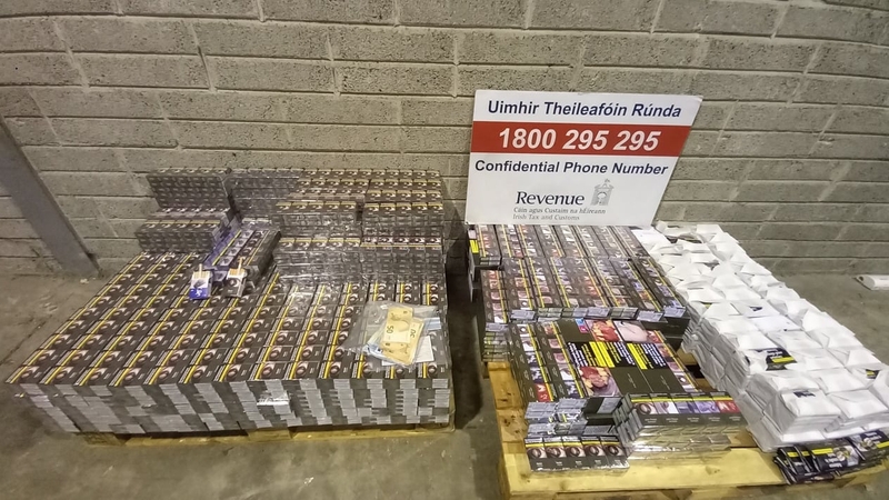 The tobacco products were recovered during search operations on Thursday (Pic:Revenue)